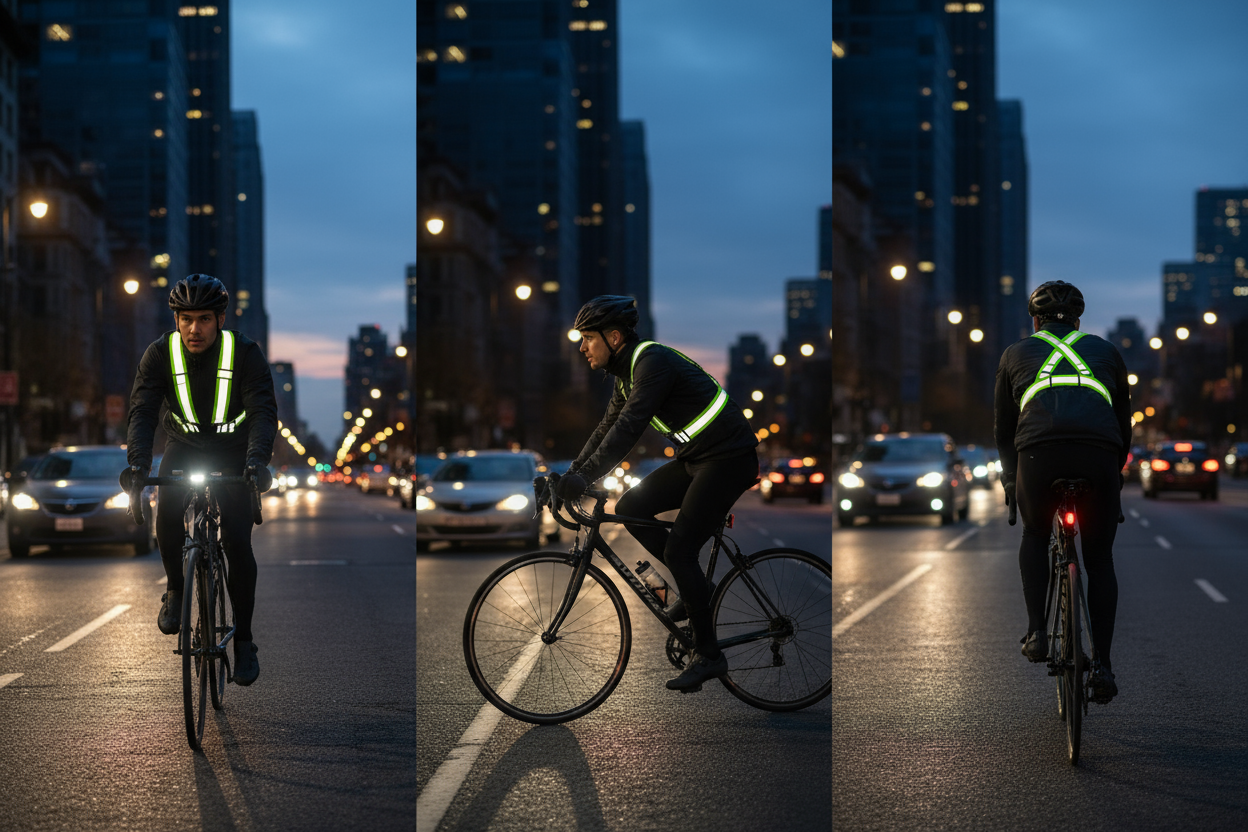 Cyklist med reflexsele