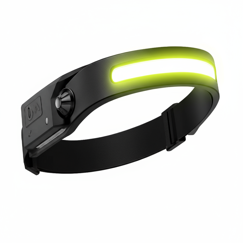 Pannlampa tänd gult ljus