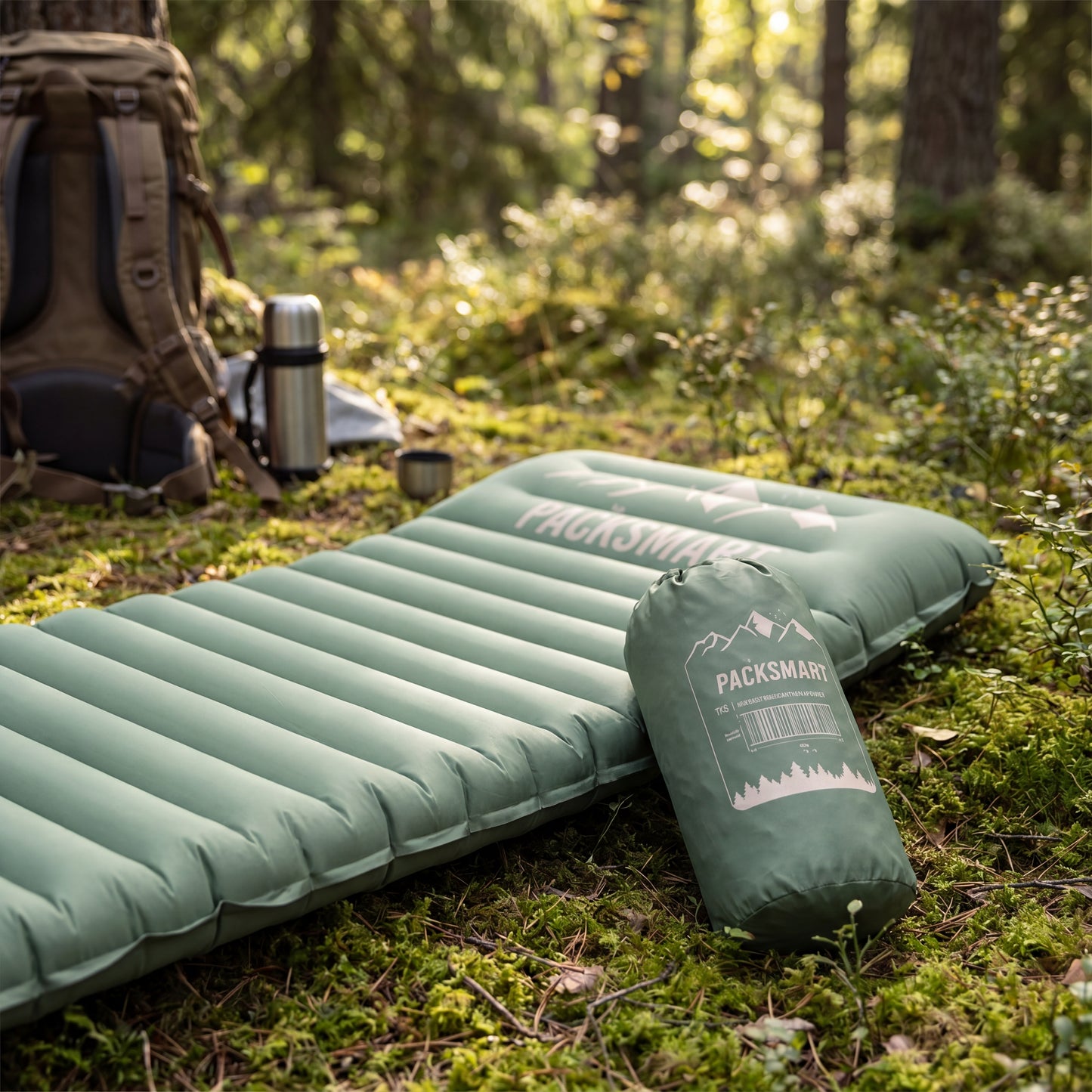 Selvoppusteligt liggeunderlag & luftmadras til camping