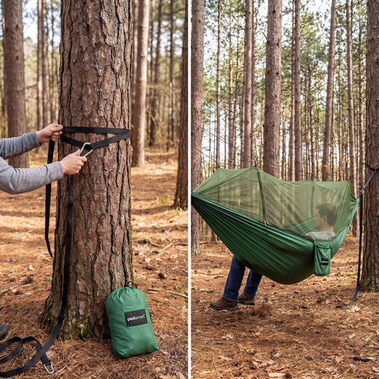 Packsmart Hängmatta Camping & Utomhus – Lättviktig 200 kg Bärförmåga