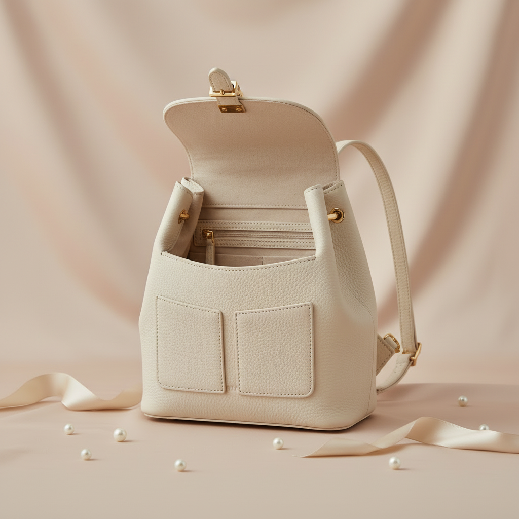 Mini Cream 12L öppen med inre ficka