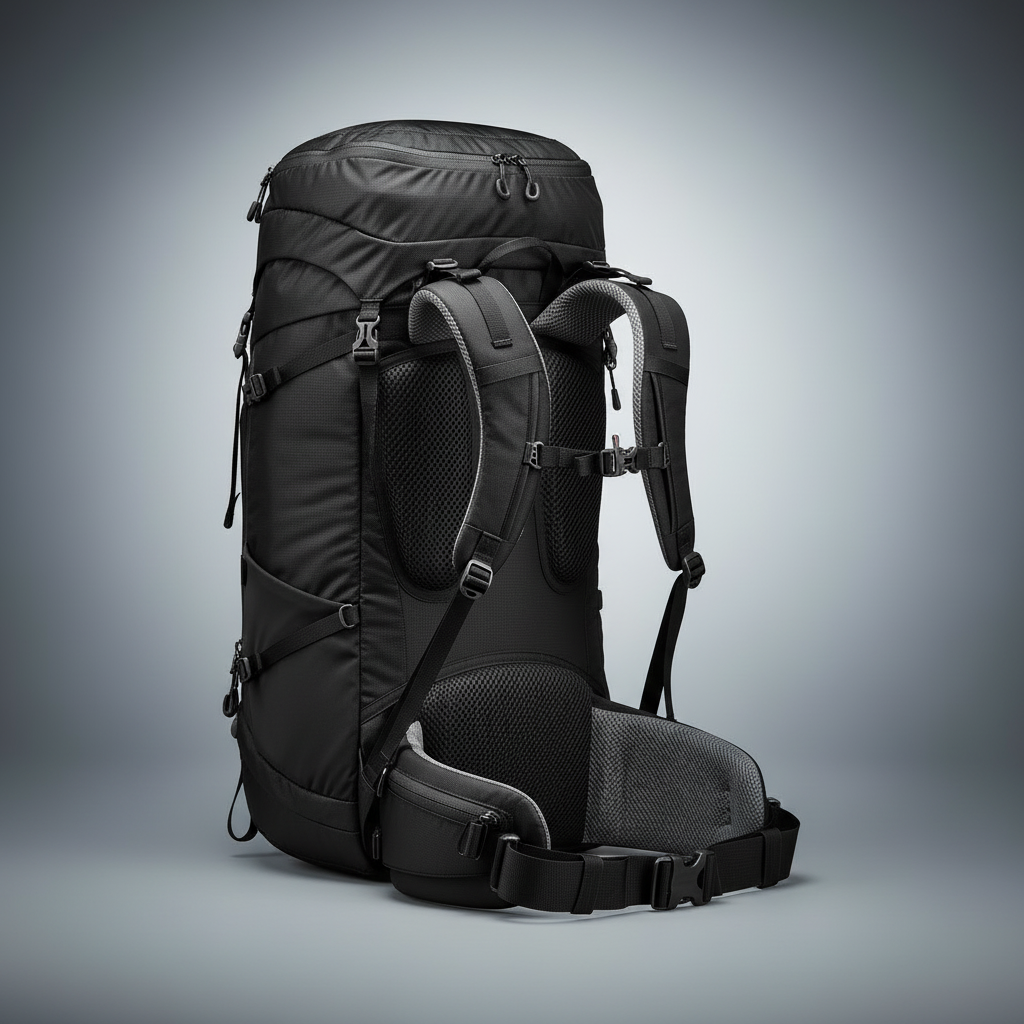 Summit Trail 40L bakifrån med bärsystem