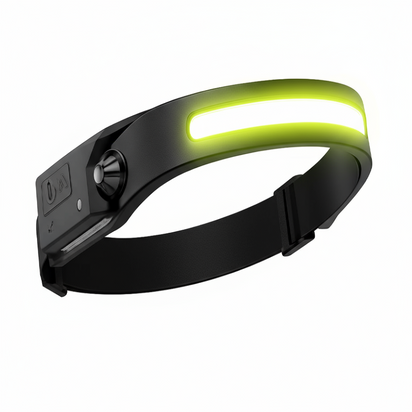 Pannlampa tänd gult ljus