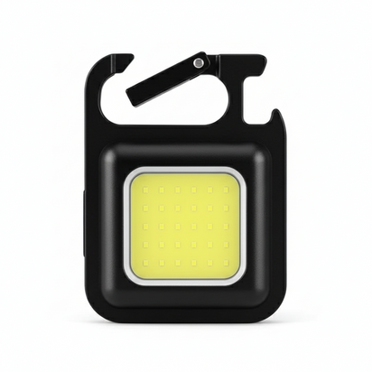 Mini LED Arbetslampa Nyckelring - COB Ficklampa med Magnet & Karbinhake