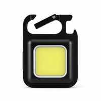 Mini LED Arbetslampa Nyckelring - COB Ficklampa med Magnet & Karbinhake
